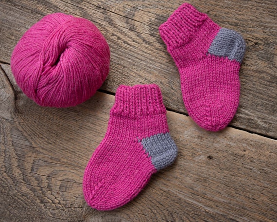 Knit baby socks winter newborn socks 
