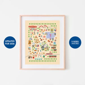 California Adventure Map Druck. AKTUALISIERT für 2026