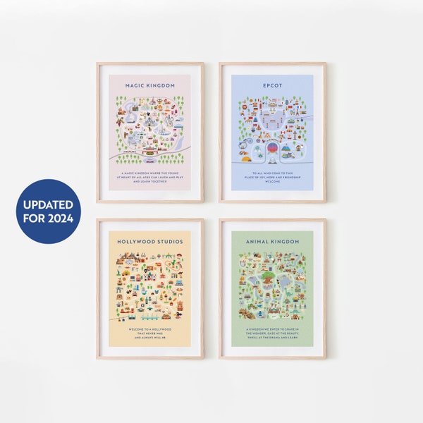 Set of any 4 Disney Posters Bundle