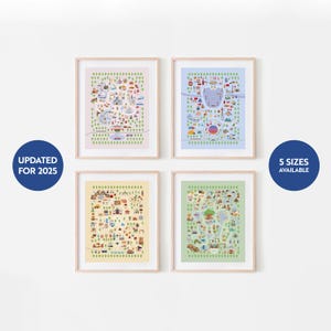 Set van 4 prints: kies uit 4 WDW-prints, 2 Disneyland-prints en 2 Disneyland Parijs-prints