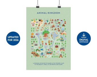 Impresión del mapa del Reino Animal – Descarga digital. Actualizado para 2026.