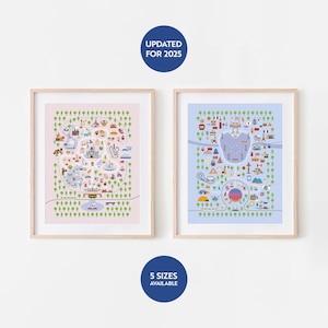 Set aus 2 beliebigen Prints – wähle aus 4 BTW Prints, 2 Disneyland Prints & 2 Disneyland Paris Prints