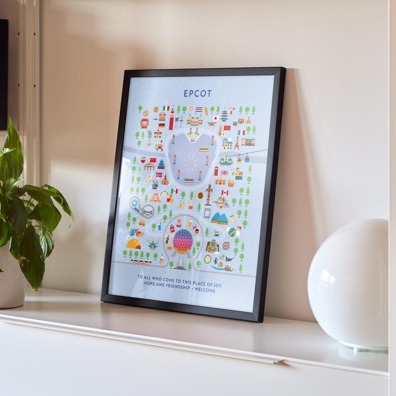 Epcot Map Print – Digital Download. Updated for 2026 - Etsy