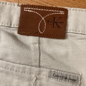 Calvin Klein Jeans cK Women&#39;s Pants - Vintage (Off-White, Size: 4)