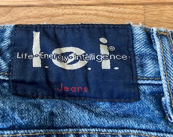 VINTAGE LEI Girl's Life Energy Intelligenz Classic 5-Pocket Flared Jeans (Medium Wash Blue, Size: 7)