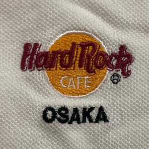 Hard Rock Cafe Men&#39;s Short-Sleeve Polo Shirt (White, Large, L)