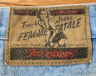 Jeans vintage Femme Fatale Tough para mujer (lavado claro, 13/14)