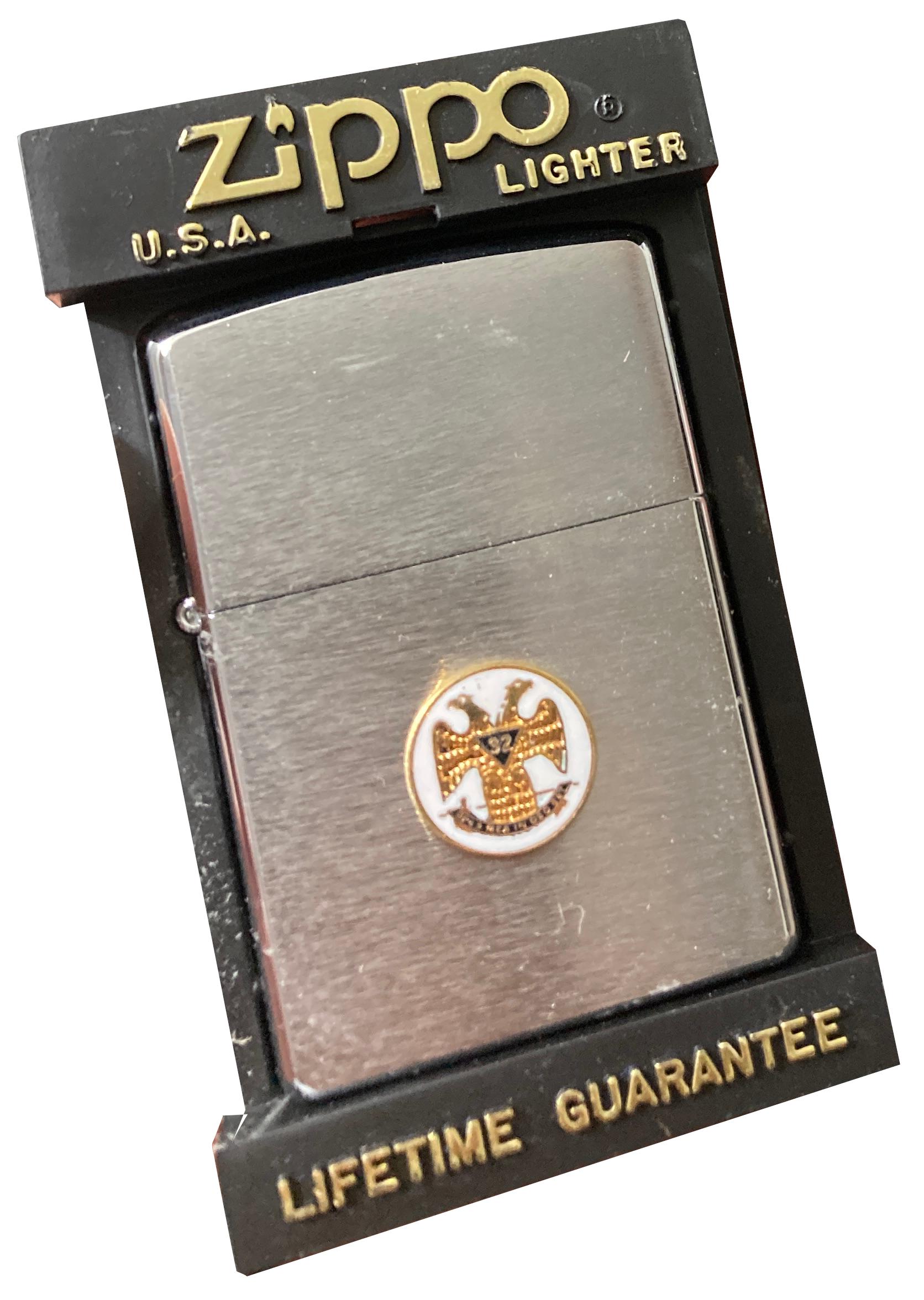 1996 Vintage Zippo USA Lighter (32nd Degree Scottish Rite Masonic