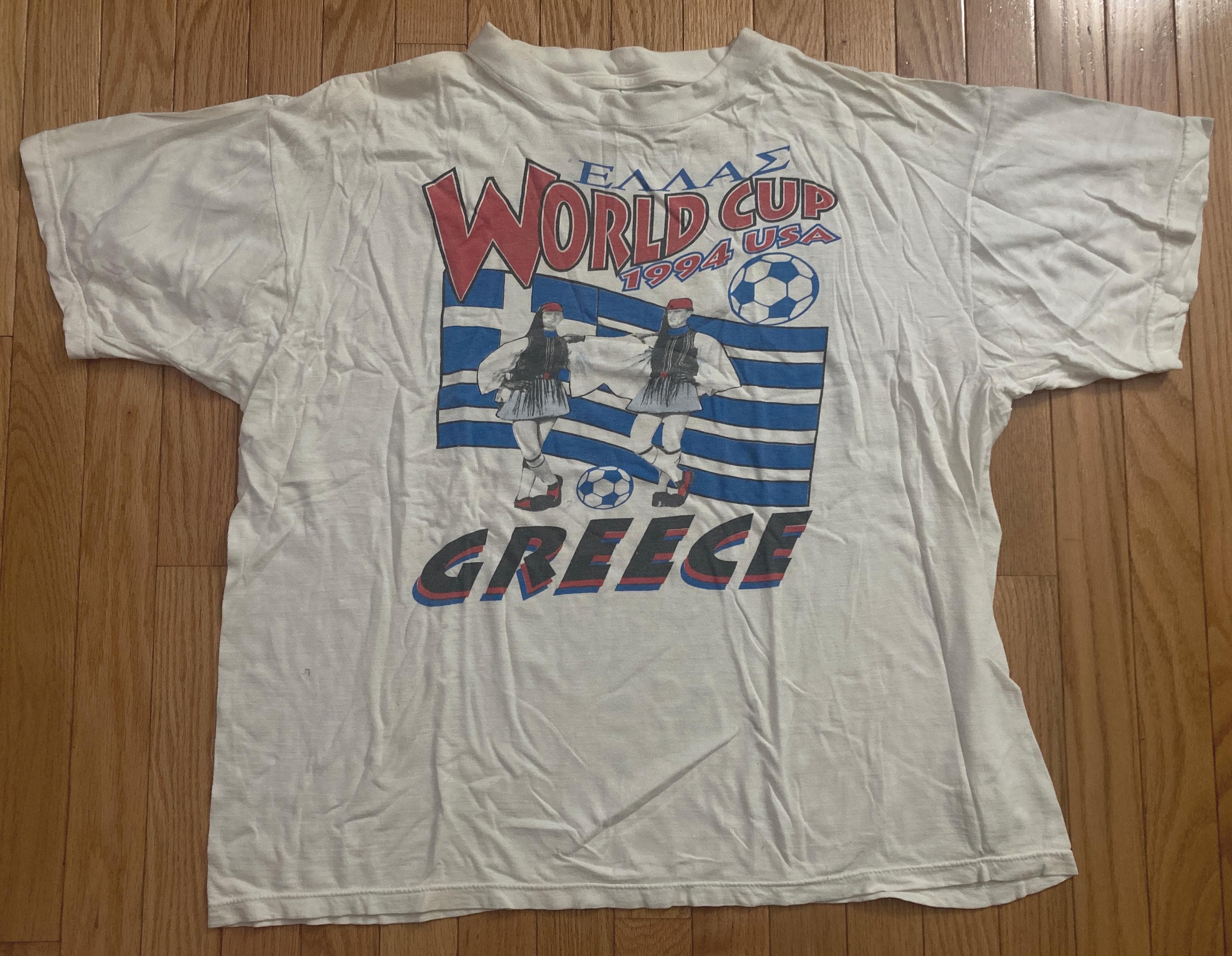 Vintage- Men's Short-sleeve World Cup Soccer 1994 USA Greece