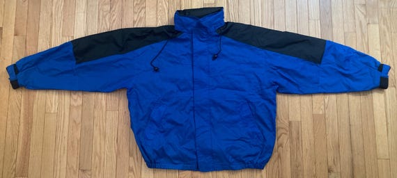 Marlboro, Marlboro Unlimited -Vintage- Men's Long-Sleeve Zipper Front Jacket with Packable Hood (Blue, X-Large, XL)