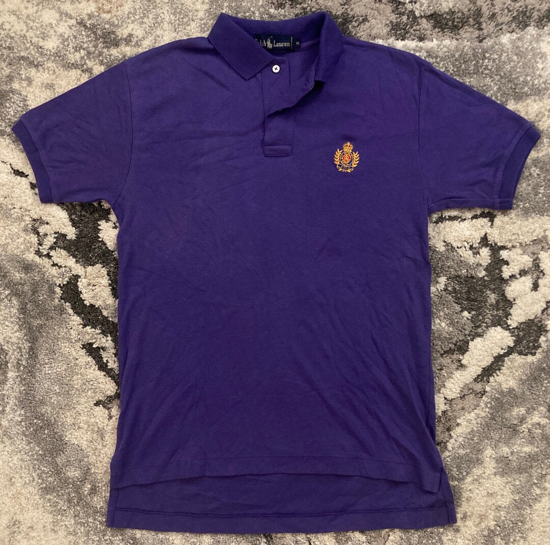 Ralph Lauren Adult Short-sleeve Polo Shirt (purple, Medium, M) - Etsy