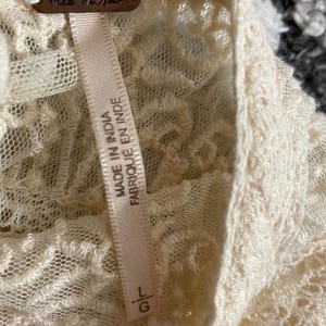 Free People Women's Long-Sleeve Dress (Off-White, Large, L) image 4