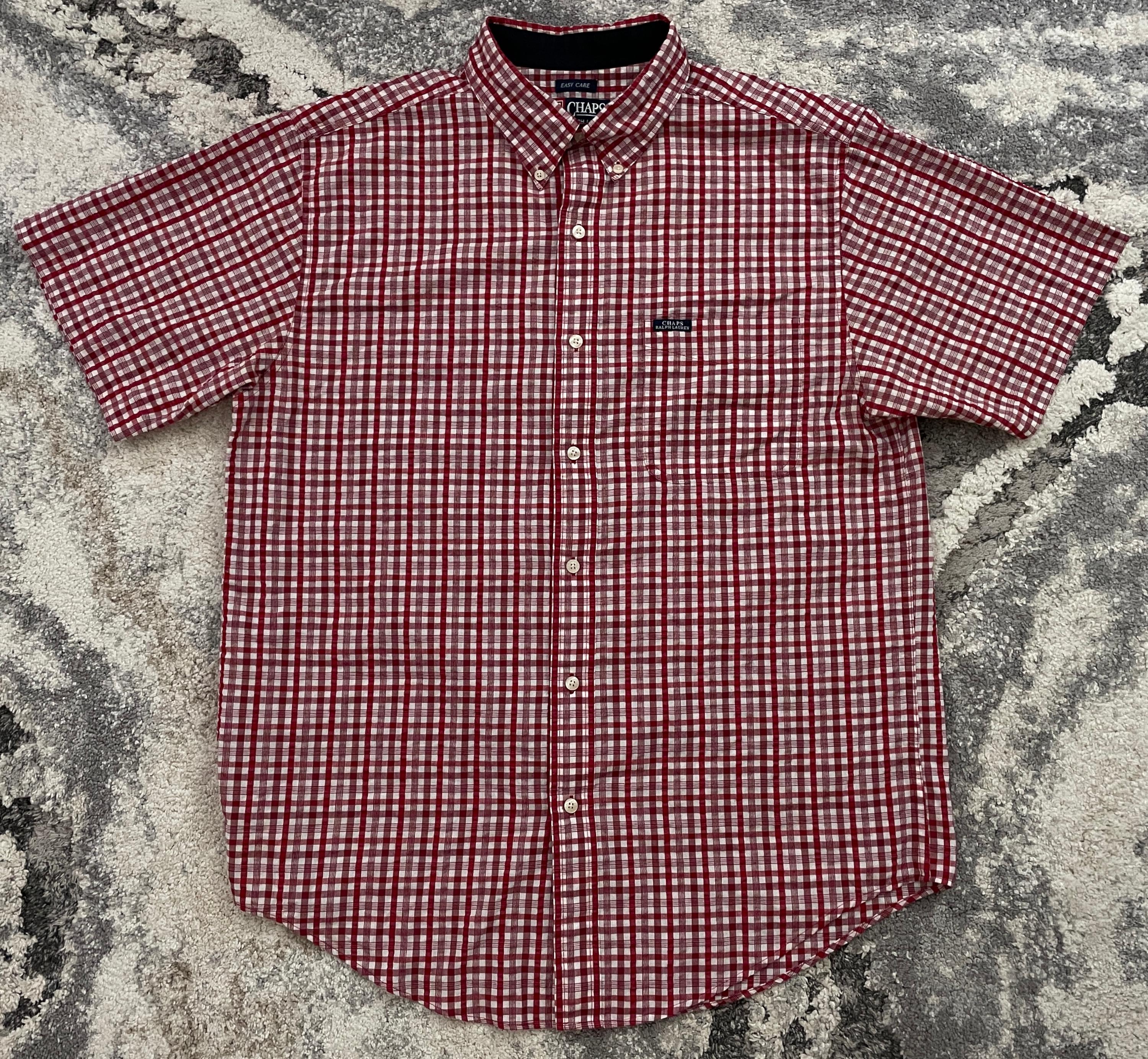 chaps short sleeve dress shirts Chaps Short Sleeve Oxford Seacoast Wash Shirt