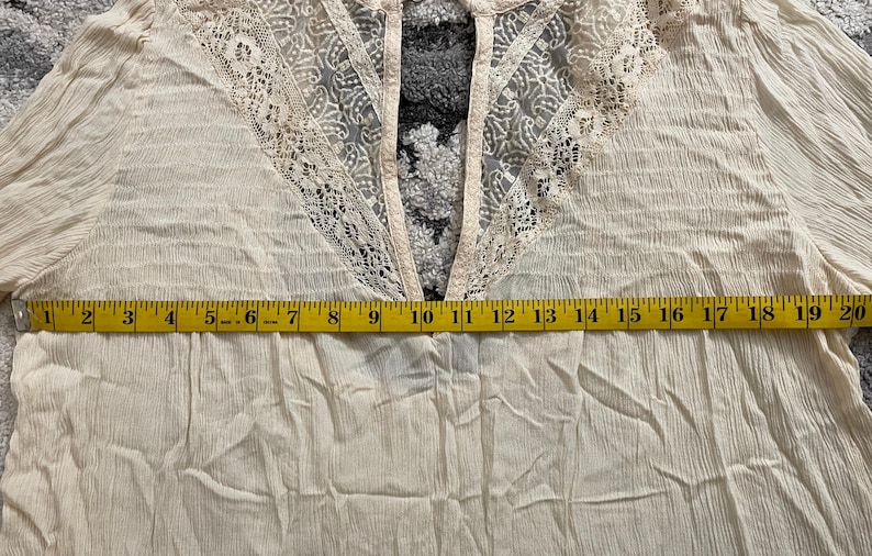 Free People Women's Long-Sleeve Dress (Off-White, Large, L) image 6