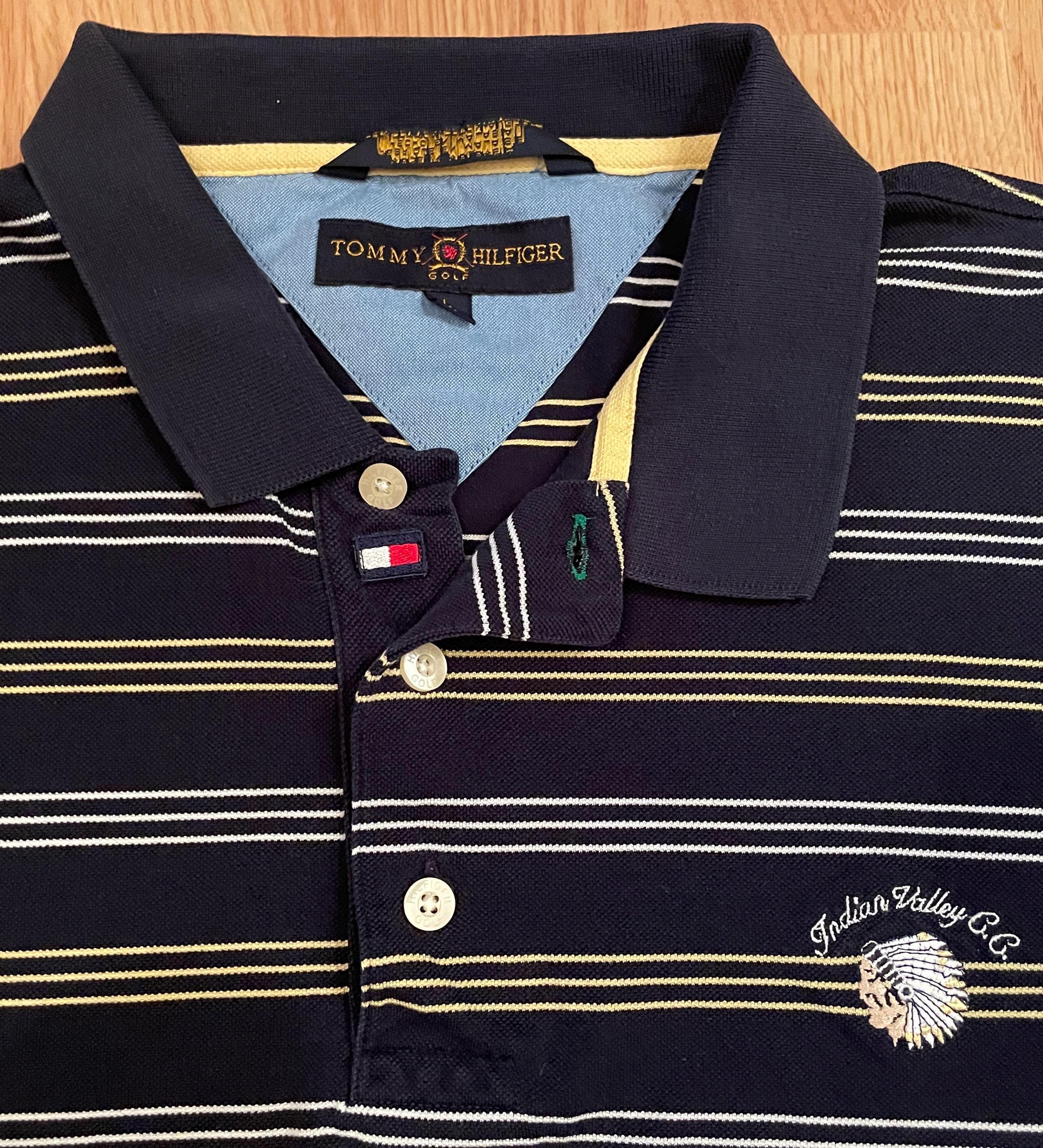 Tommy Hilfiger Striped Polo Shirt - Etsy