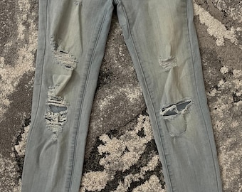 Vaqueros desgastados tipo jegging para mujer de American Eagle Outfitters (lavado claro, 00 Regular)