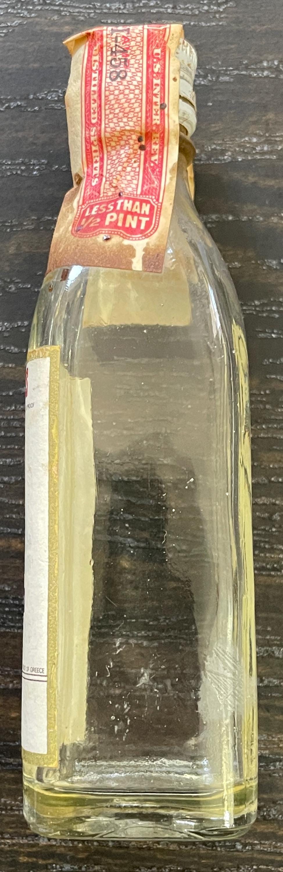 Vintage 1959 Achaia Clauss OUZO Empty Bottle (1/10th Pint) - Etsy