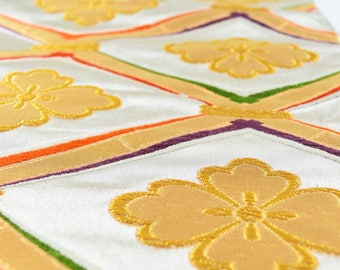 Vintage Silk Fukuro Obi - Ropa de mujer / cinturón obi / obi / decoración japonesa / túnica de kimono / corbata obi / corredor de mesa / kimono de seda / faja de brocado / faja