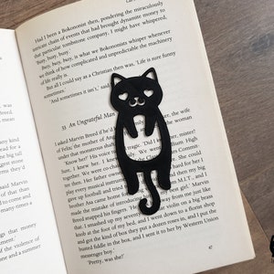 Smitten Kitten Bookmark - 3D Printed in Black Plastic