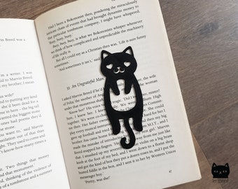 Smitten Kitten Bookmark - 3D Printed in Black Plastic