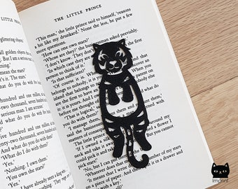 Tiger Bookmark - 3D Printed in Black Plastic