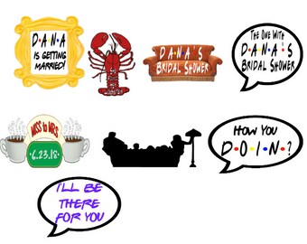 friends themed happy birthday banner instant download tv show etsy