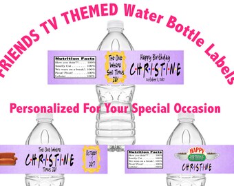 friends themed happy birthday banner instant download tv show etsy