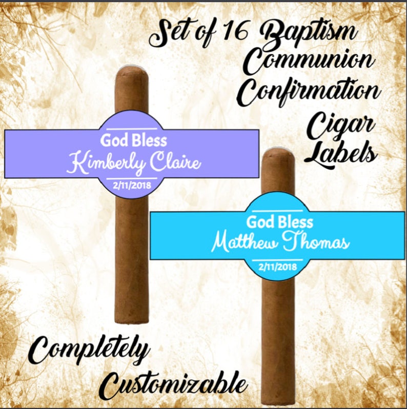 New Baby Cigar Labels Cigar band Crown Custom Baby Shower Its ...