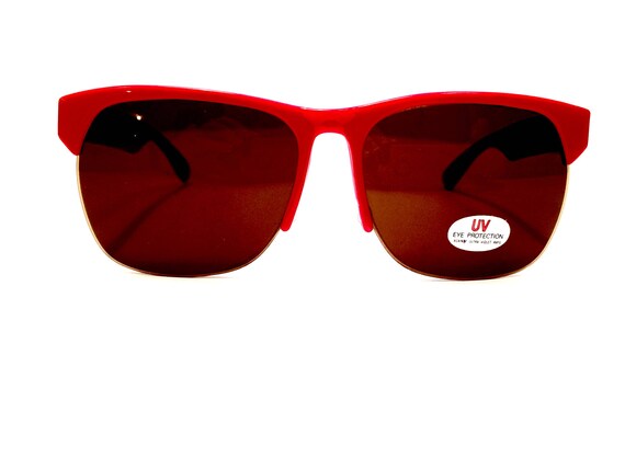 red clubmaster sunglasses