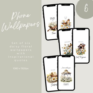 Daisy, Phone Wallpaper, Christian, Jesus, Hope, Minimalist, Faith, Inspiration, Spiritual, Blossom, Floral, Calming, Digital, Instant