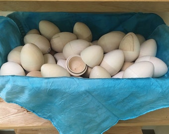 DIY Wooden Hollow Easter Eggs - Wooden Easter Egg - Spring Egg - fillable Easter egg