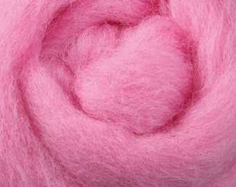 Corriedale wool roving- Cotton Candy 040- Needle felting- Wet felting- large knitting