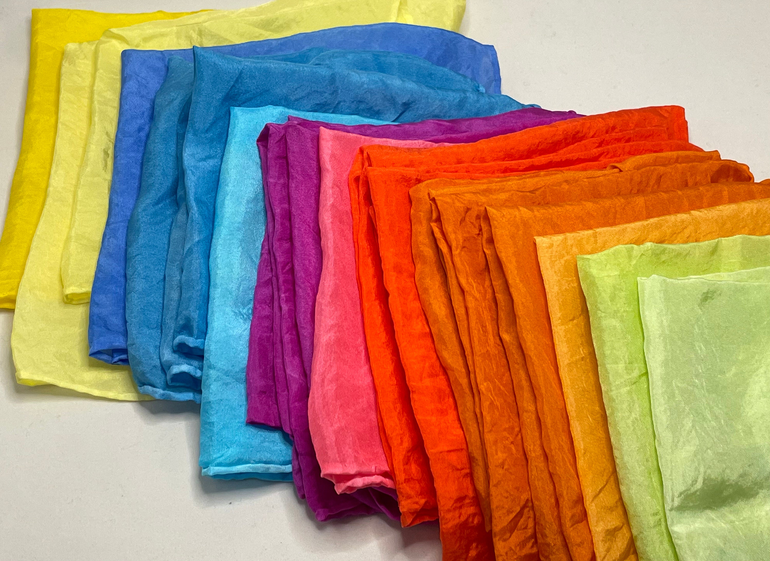 100 Hand Dyed Silks Play Silks Gift Wrap Draping Nature Etsy