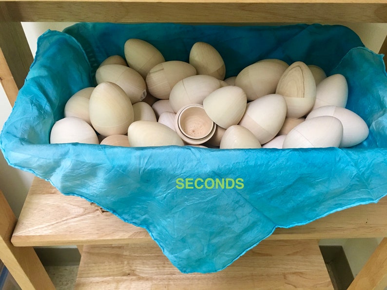 SECONDS SALE: Hollow Wooden Egg image 1