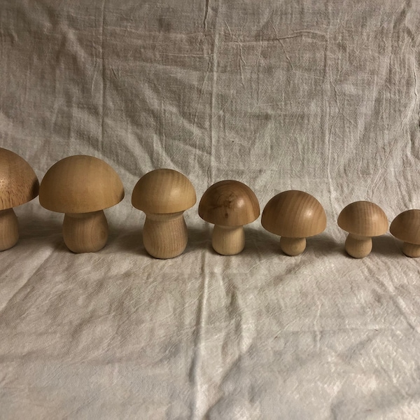 XXL- Jumbo wooden mushroom toadstool unfinished DIY, wooden toadstool, wooden mushroom decor