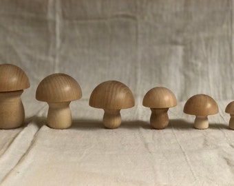 wooden mushroom toadstool, DIY wooden mushroom, wooden toadstool, wooden mushroom decor