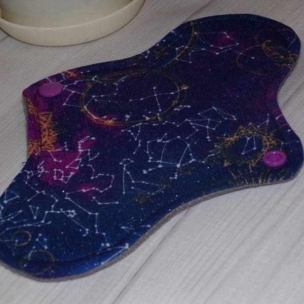 Made to order cloth pad, cloth menstrual pads, mama cloth, reusable organic liner, 8" pantyliners, Nautical cloth pad, celestial fabric