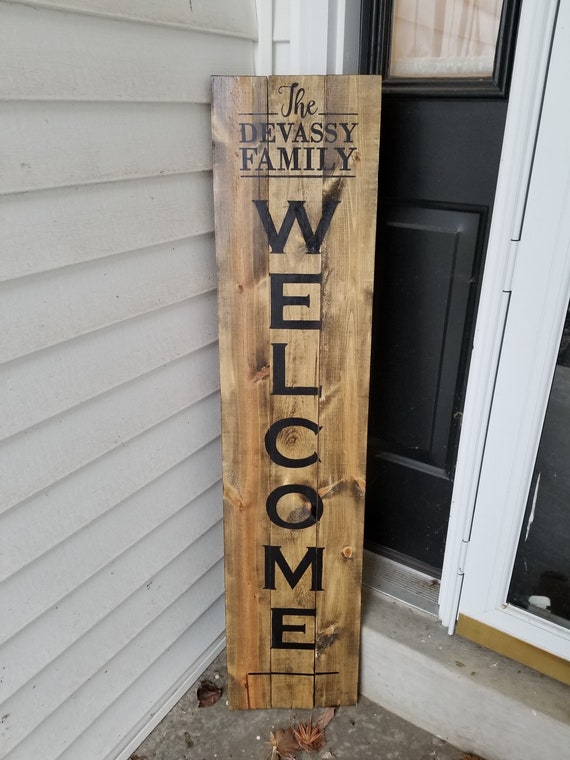 Personalized Welcome Sign Family Personalized Welcome Sign Etsy