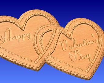 Happy Valentine's Day! Decorative hearts cnc pattern stl relief file for cnc carving projects and 3d clipart