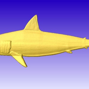 Shark 3d Vector Art Model for cnc projects or carving patterns in stl file format image 1