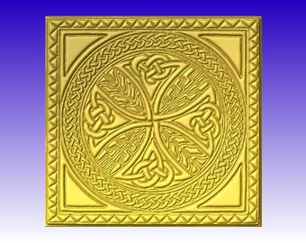 Decorative Celtic Pattern Vector Art Model for cnc router projects in stl file format