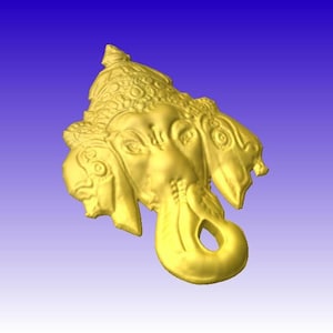 Ganesha Vector Relief Model in stl file format for download only