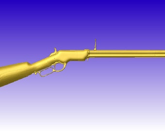 Old Henry Rifle Vector Relief Model for cnc routers or sign patterns in stl file format