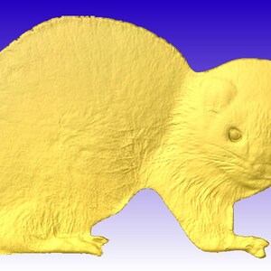 Ferret Vector Relief Model  in stl file format for cnc routers