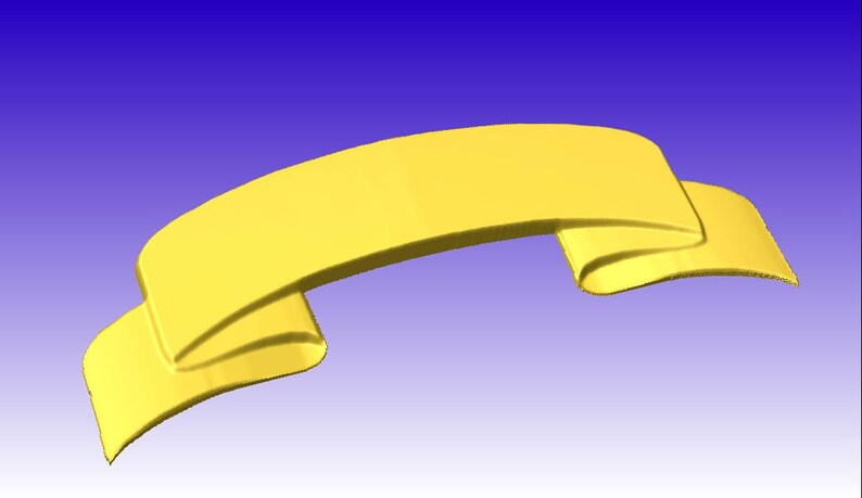 Ribbon Banner Vector Relief Model for Cnc Routers or Sign Carving ...
