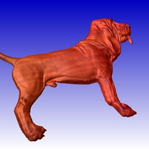 Bloodhound CNC Relief Model in stl file format for cnc routers or cnc clipart image 4