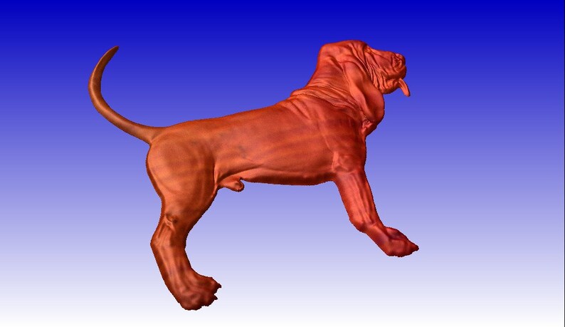 Bloodhound CNC Relief Model in stl file format for cnc routers or cnc clipart image 4