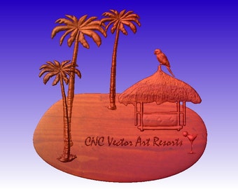 Tiki 3d Vector Relief Model COMBO includes 4 separate relief models that can be combined as wanted or needed