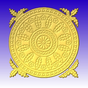 Decorative Carving Pattern Vector Art Model for cnc router projects in stl file format