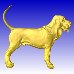 Bloodhound CNC Relief Model in stl file format for cnc routers or cnc clipart image 1